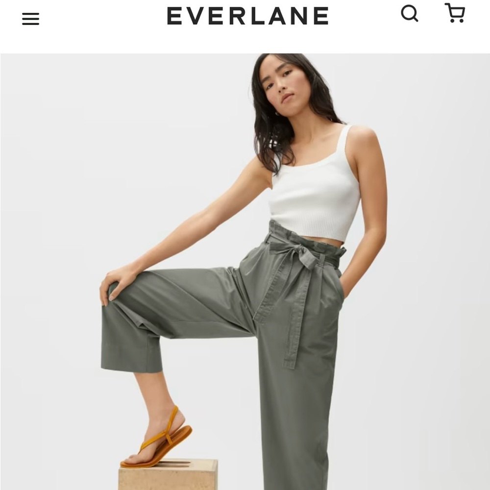 Everlane Olive Wide-Leg Pants for Women